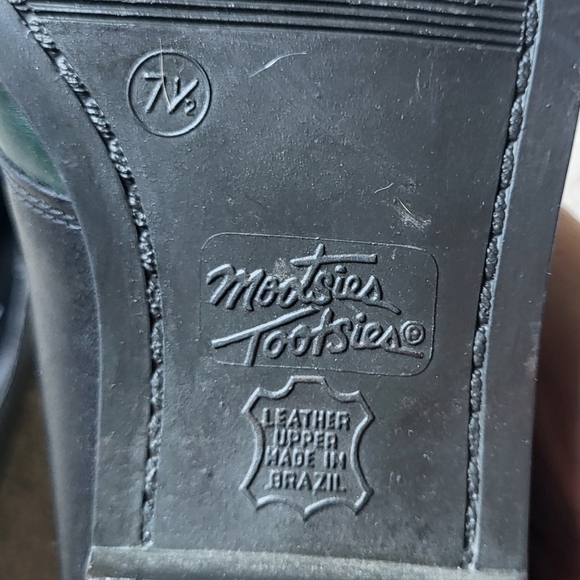Vintage 80s 90s Mootsies Tootsies Cowboy Leather Boots Black & Green Sz 7.5 - Picture 9 of 9